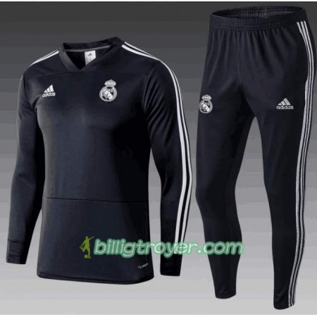 Real Madrid Trenings Collegegenser Set Svart 2018/19